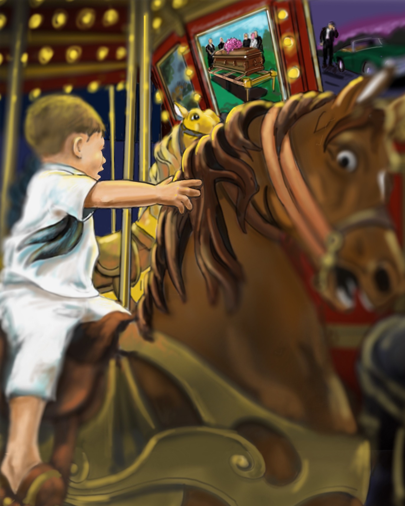 Carousel Dream Illustration from The Speed Of Life by James Victor Jordan