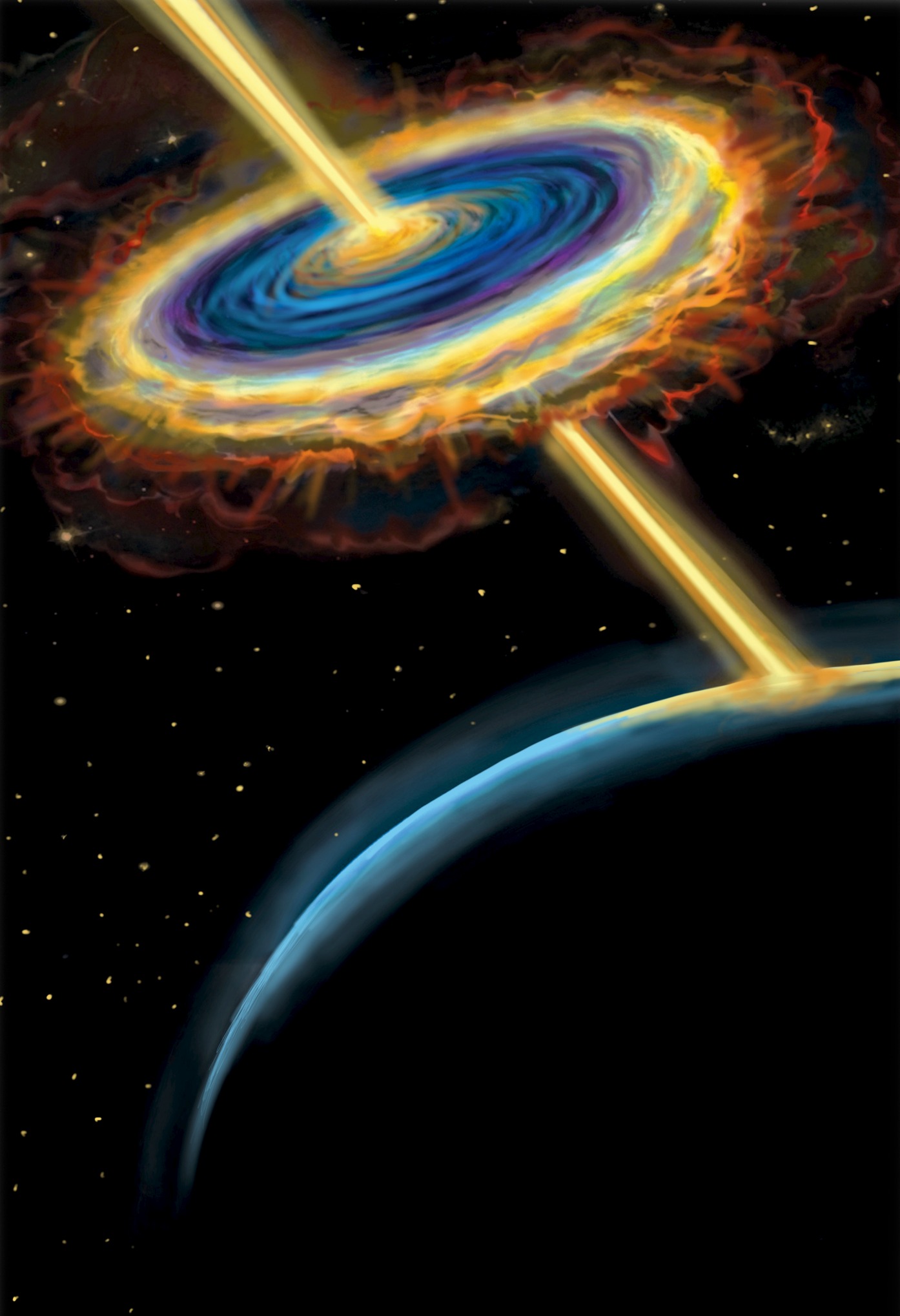 Quasar Illustration from The Speed Of Life by James Victor Jordan